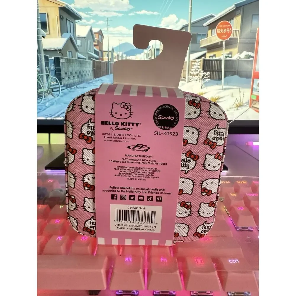 Sanrio Hello Kitty Case Zipper Multi 2024Square Pink Jewelry Travel Storage